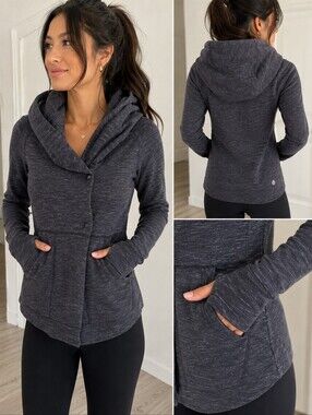 Lululemon That’s A Wrap Jacket Hoodie Heathered Gray Size 6